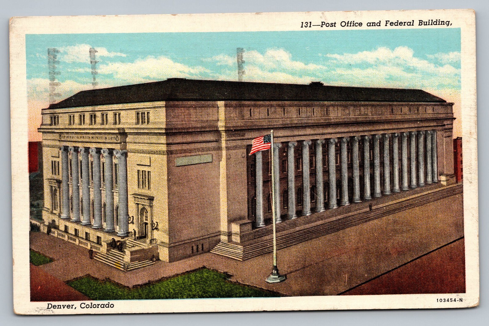 1942 Denver Colorado CO Post Office & Federal Building Vintage Postcard 1942 Denver Colorado CO Post Office & Federal Building Vintage Postcard