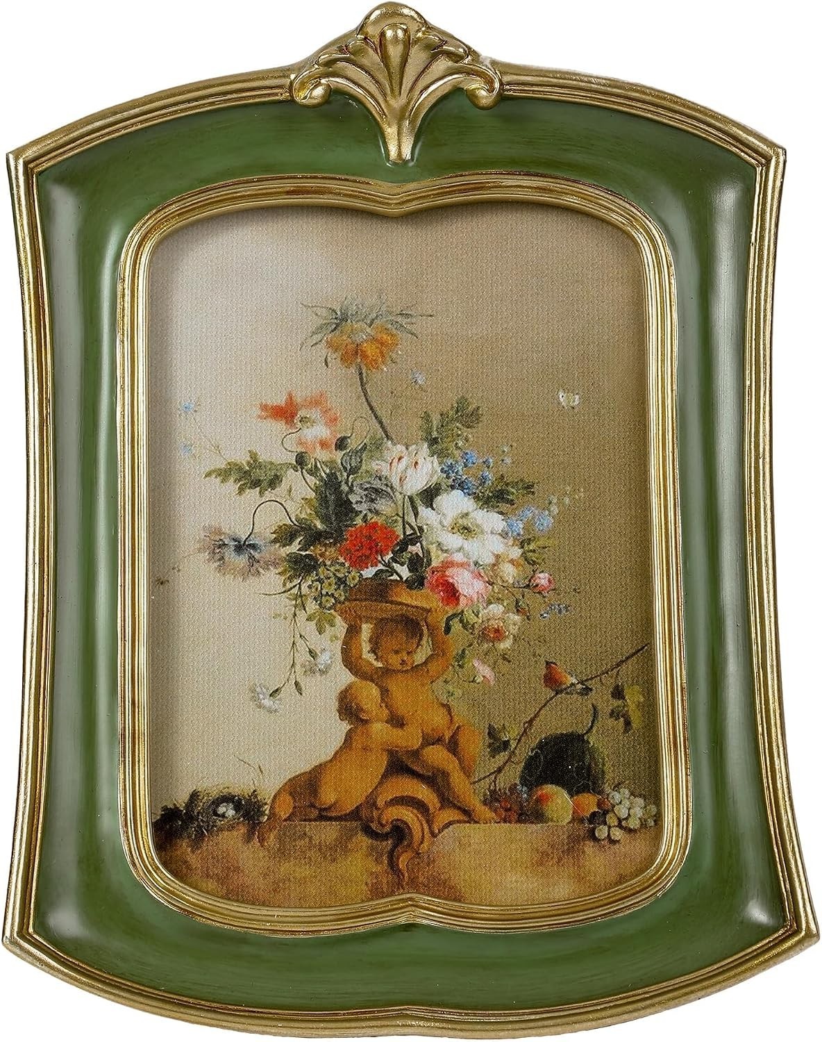 Kangce Vintage Picture Frame 4x6 Antique Ornate Photo Frame Tabletop and Wall