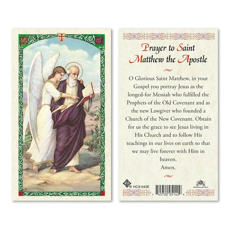 Prayer to Saint Matthew - Paperstock Holy Card 043ENL Prayer to Saint Matthew - Paperstock Holy Card 043ENL