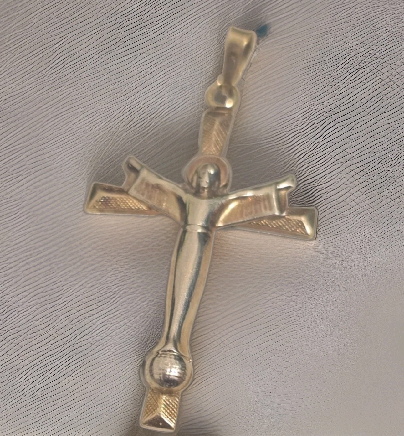 Vintage 14k Solid Yellow Gold Risen Christ Crucifix Cross Pendant Charm 1.9g