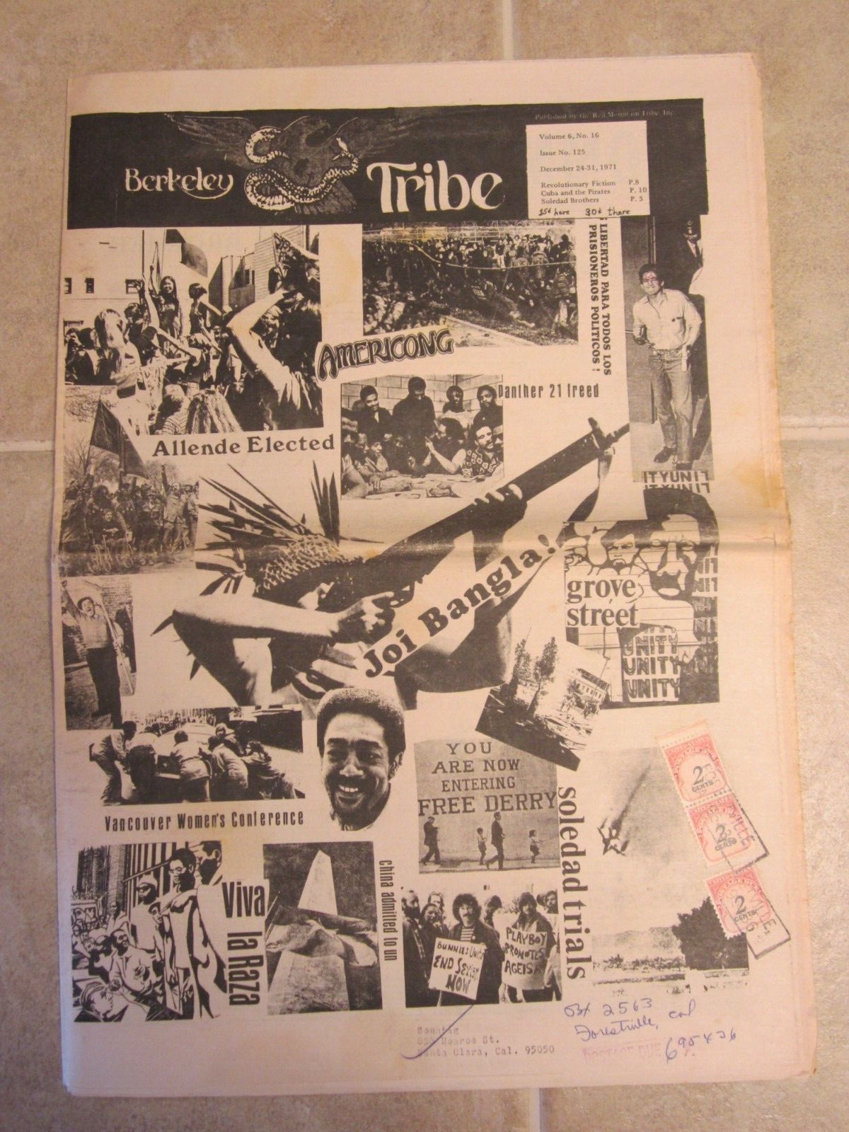 Berkeley Tribe Newspaper December 1971 Soledad Brothers Trial San Quentin