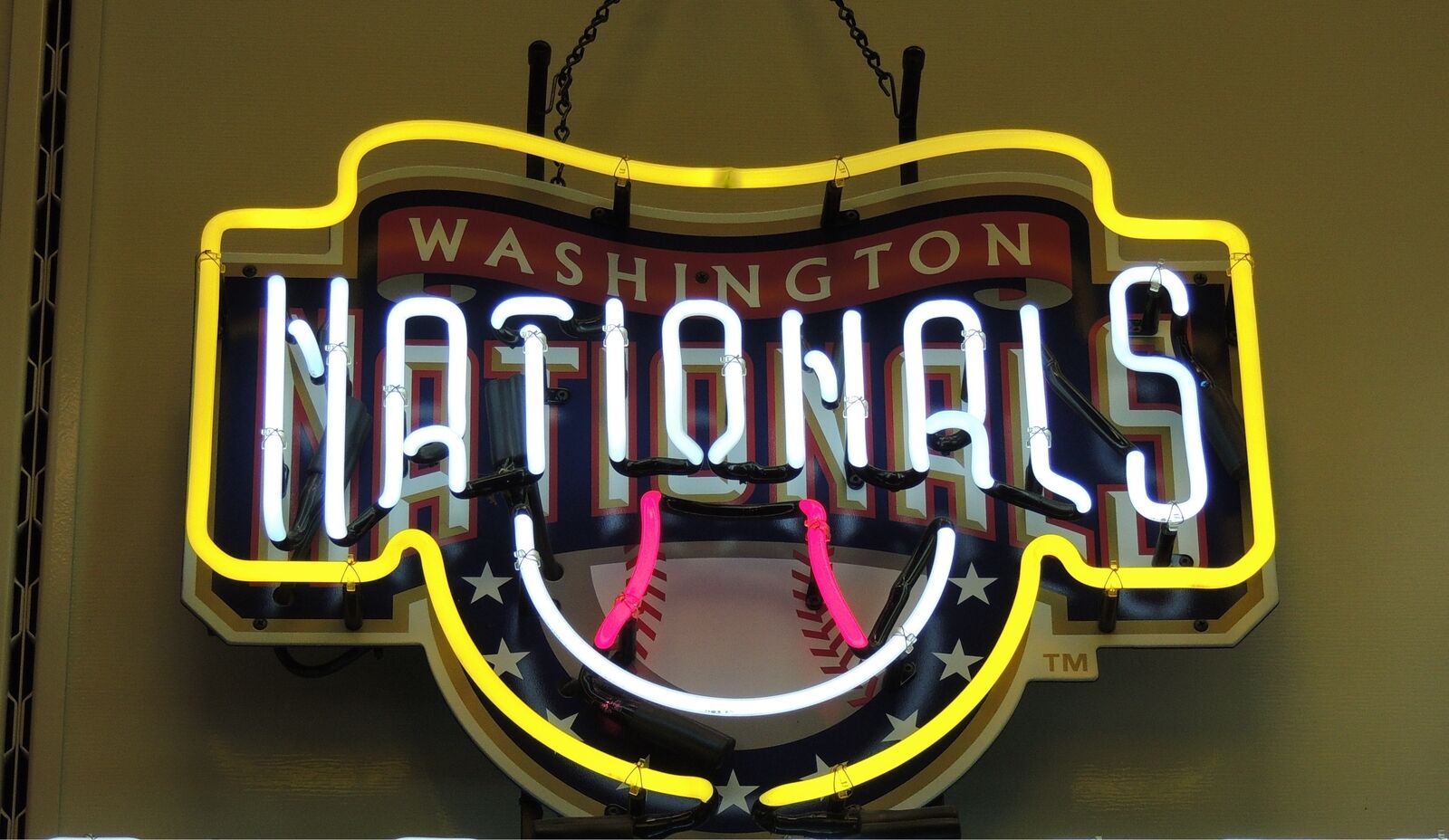 Washington Nationals Logo Neon Sign Light Lamp 24\