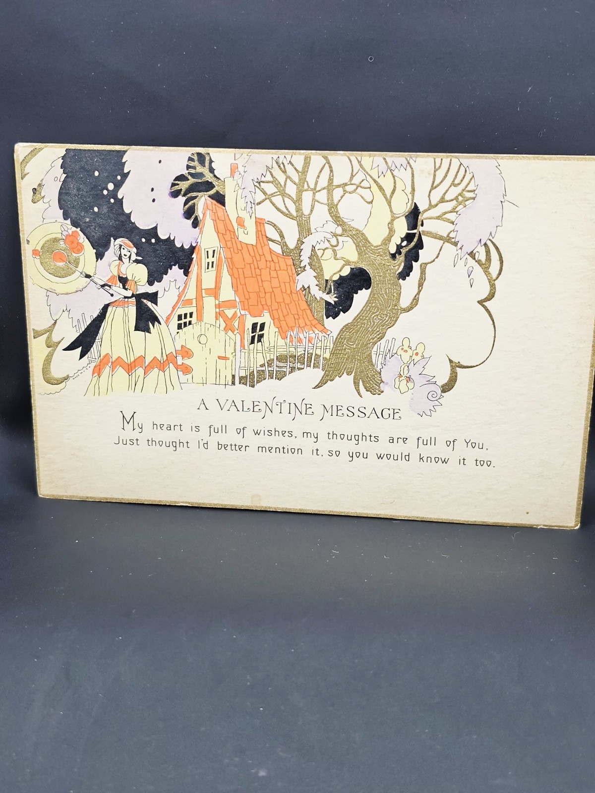 Antique Valentine Message Post Card Early 1900s Antique Valentine Message Post Card Early 1900s