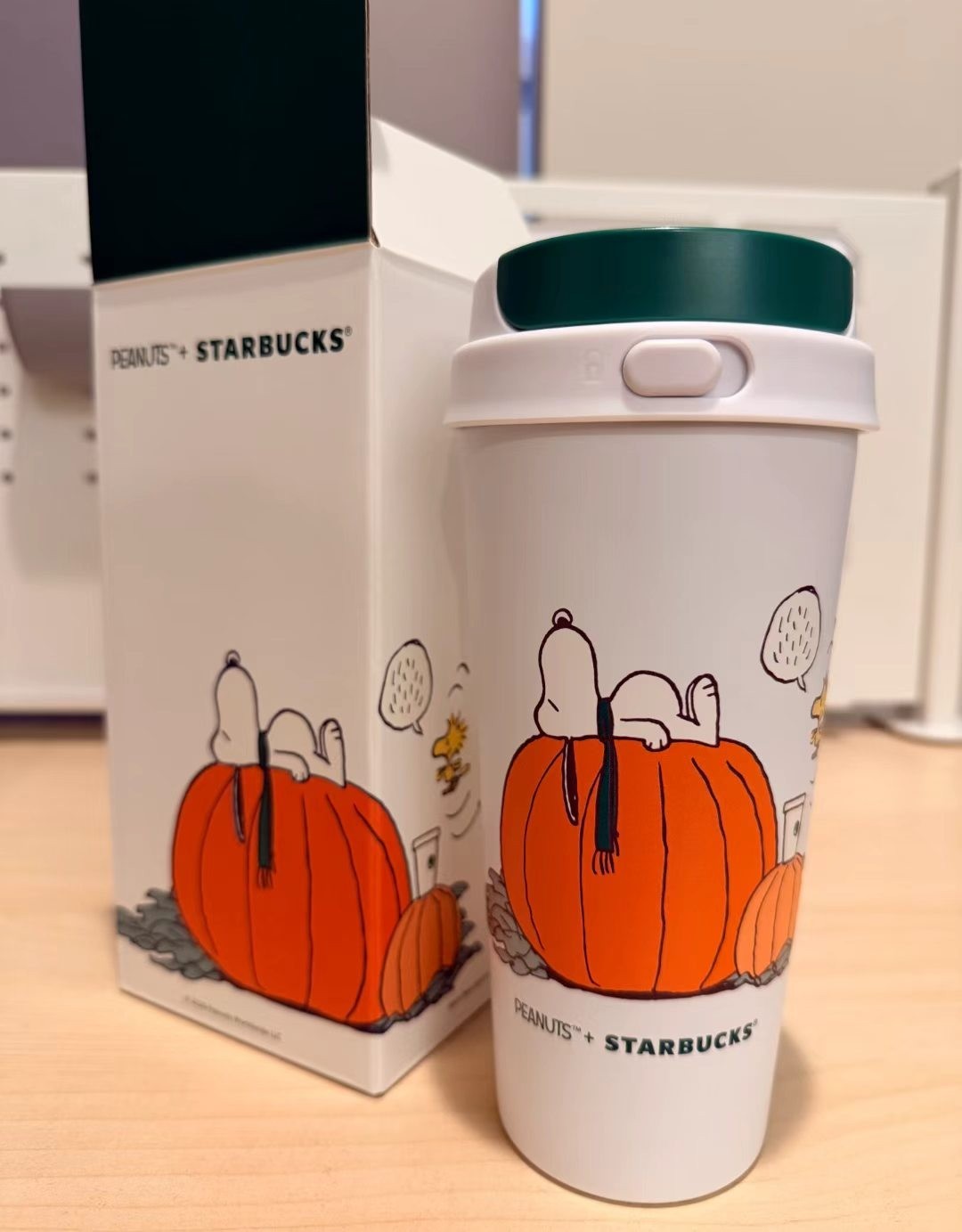 Limited Edition Starbucks x Peanuts Snoopy White Pumpkin Travel Mug 16oz 2026 Limited Edition Starbucks x Peanuts Snoopy White Pumpkin Travel Mug 16oz 2026