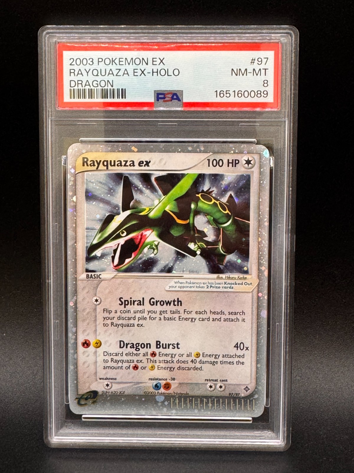 Pokémon 2003 Rayquaza EX EX Dragon 97/97 PSA 8 Nintendo English Pokémon 2003 Rayquaza EX EX Dragon 97/97 PSA 8 Nintendo English