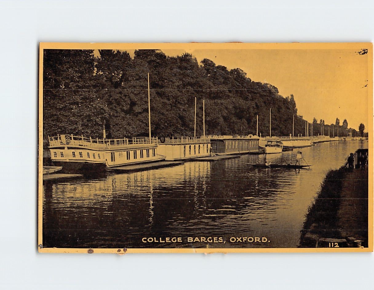 Postcard College Barges Oxford England Postcard College Barges Oxford England