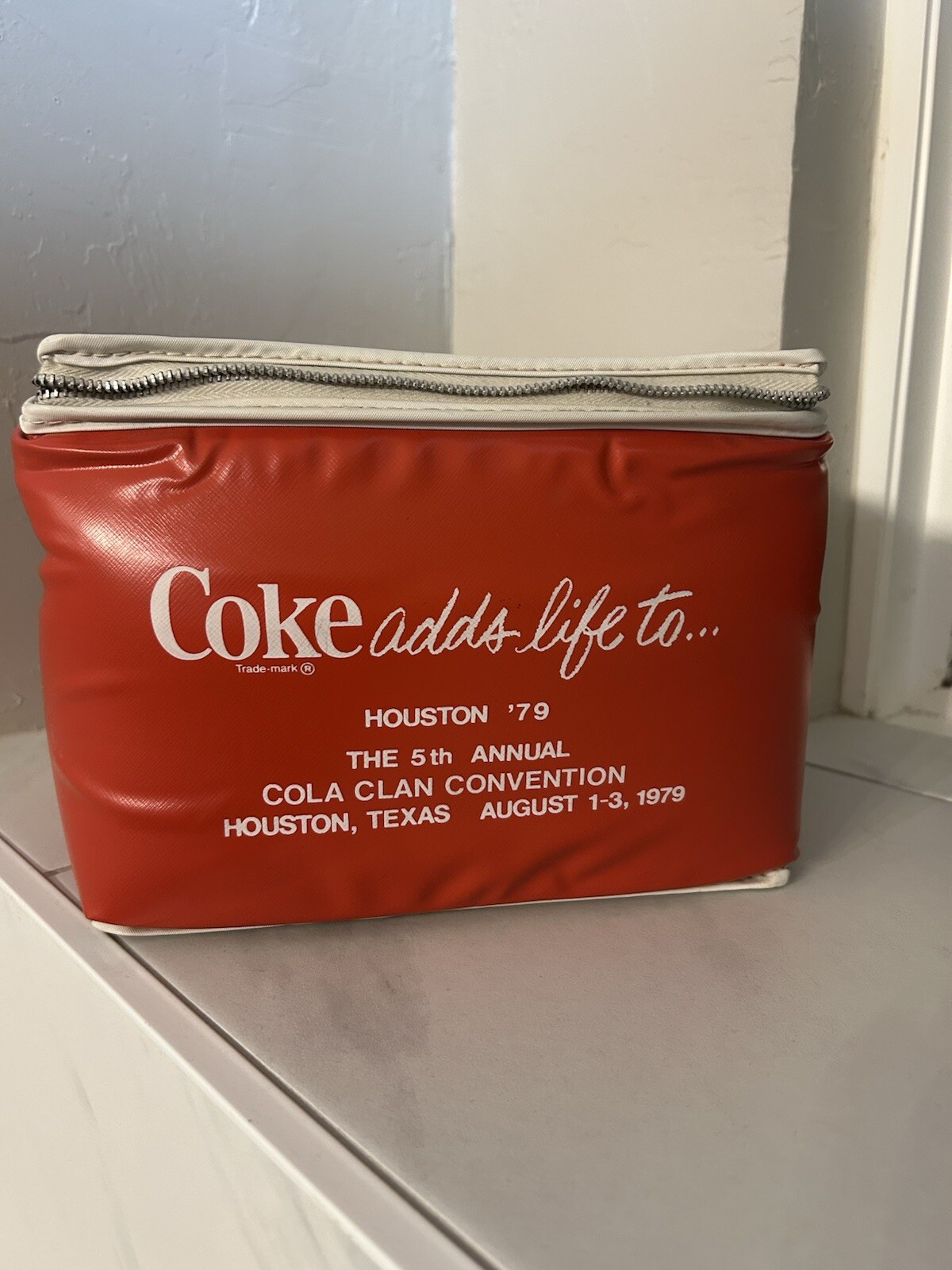 Insulated COCA-COLA lunch Box. 5th Annual Cola Clan Houston, Tx August 1-3, 1979 Insulated COCA-COLA lunch Box. 5th Annual Cola Clan Houston, Tx August 1-3, 1979