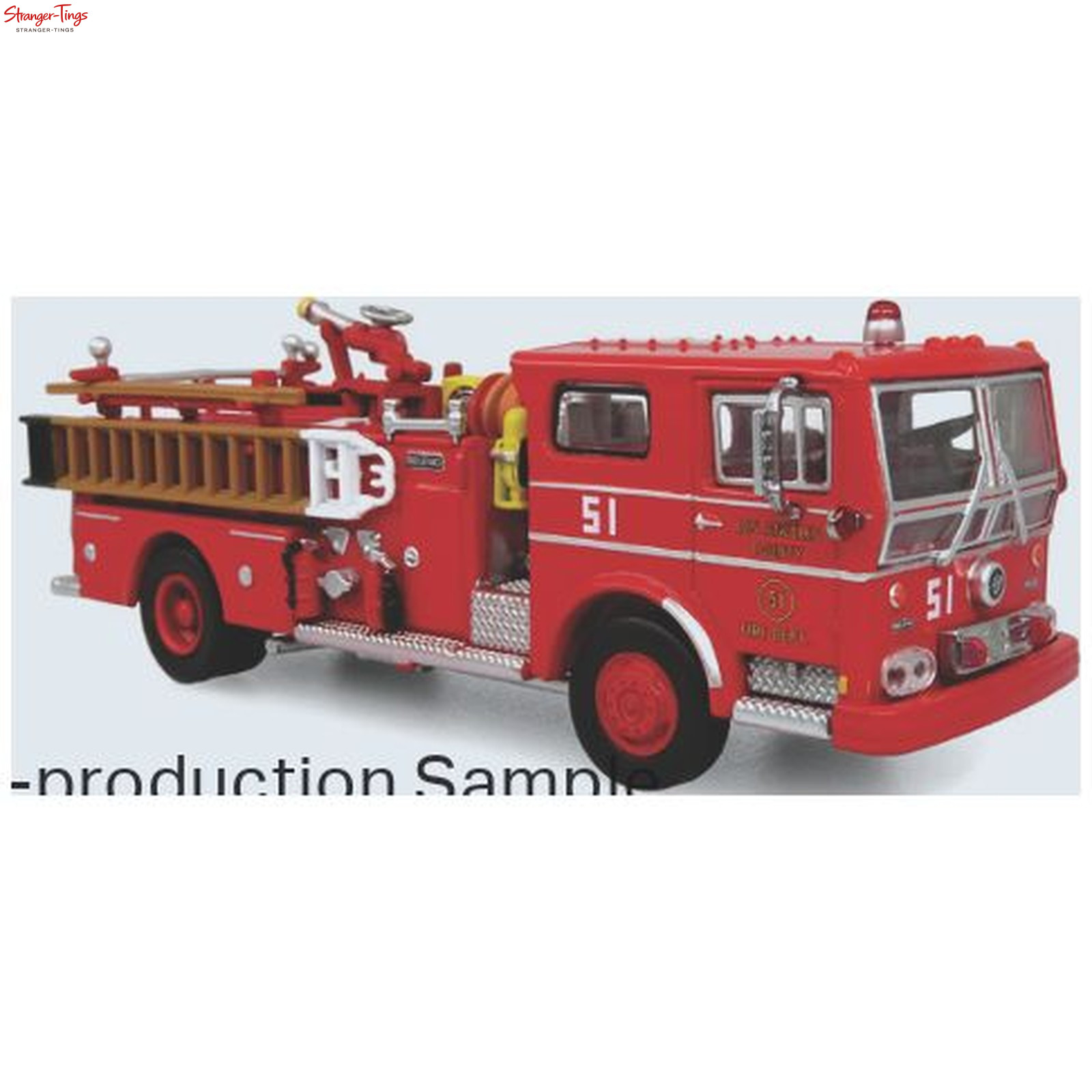 Iconic Replicas Ward Lafrance Ambassador Fire Engine 1973: LACOFD L.A 51 1:87