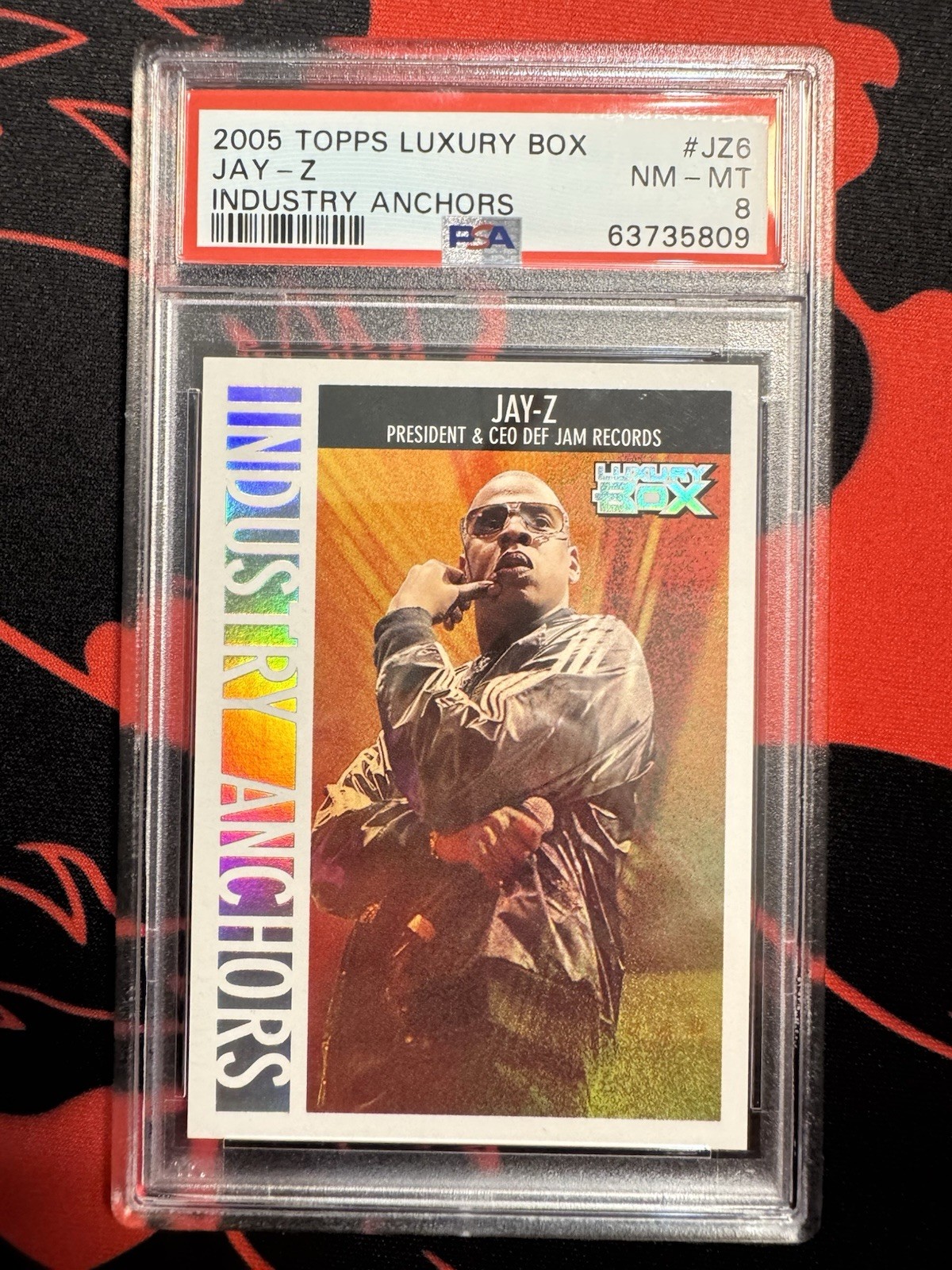 2005-06 Topps luxury box Jay-Z Industry Anchors 30/100. #JZ6 PSA 8 2005-06 Topps luxury box Jay-Z Industry Anchors 30/100. #JZ6 PSA 8