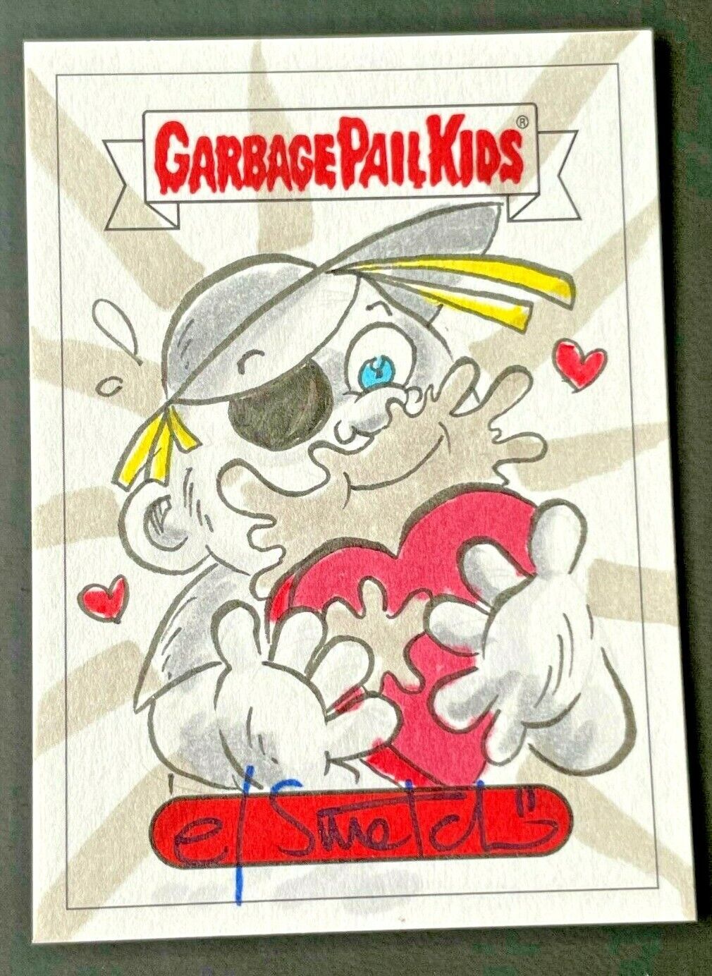 2022 Topps Garbage Pail Kids Disgusting Dating EL SMETCHO SKETCH CARD Joe Blow