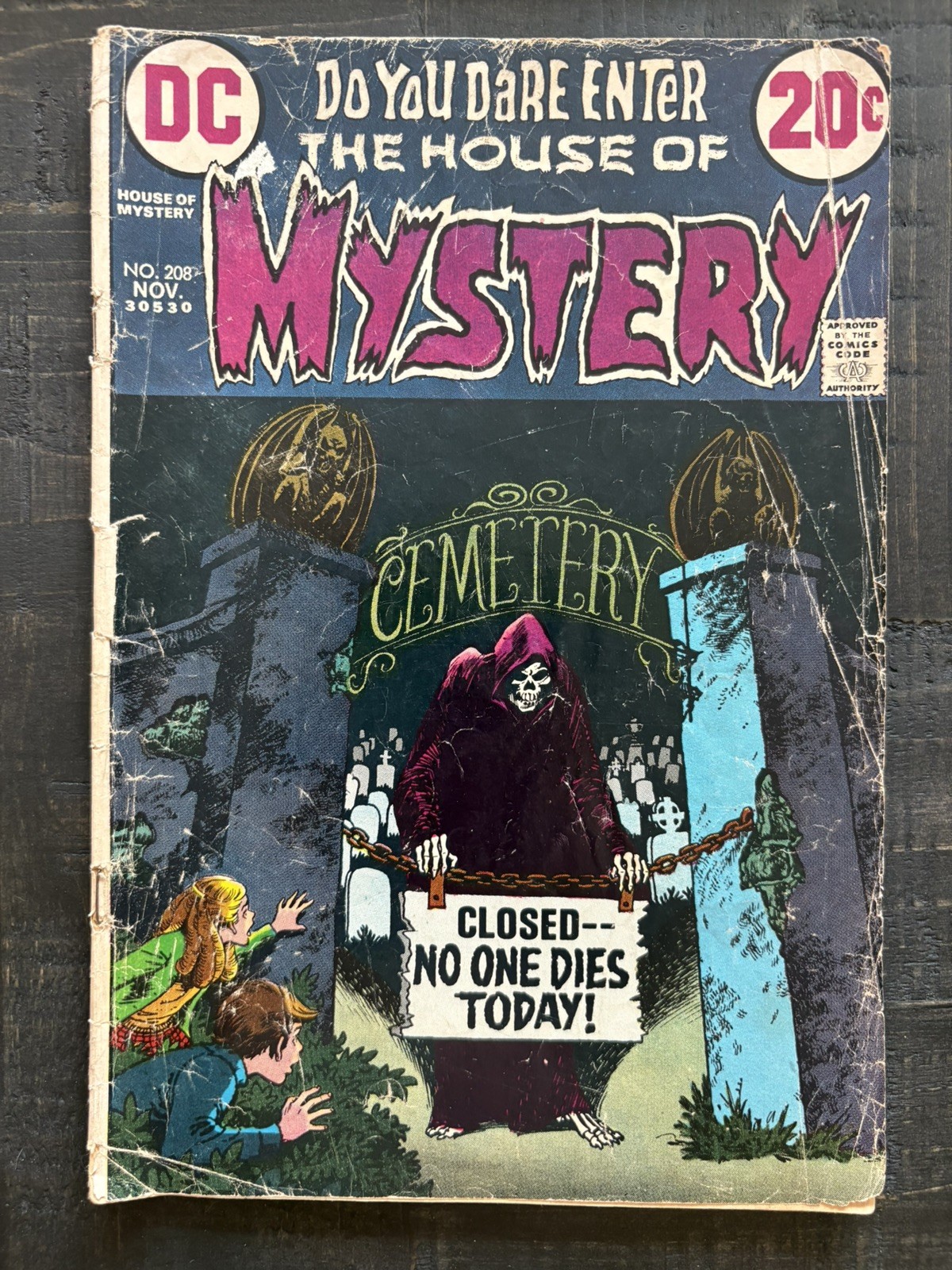House of Mystery 208 Horror Nick Cardy Classic Reaper Cover DC Bronze Age 1972
