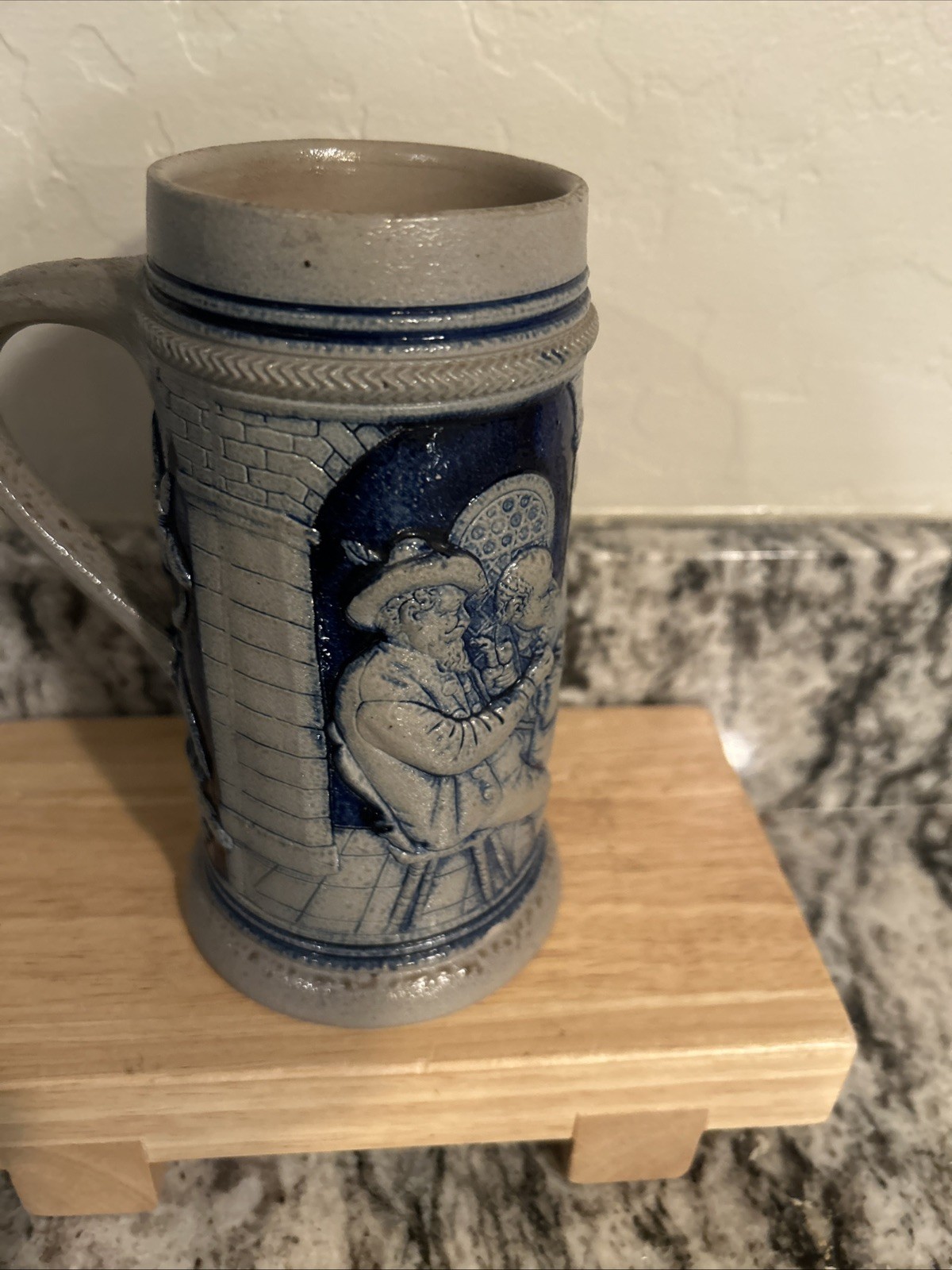 Rare Germán Salt Glazed Stoneware Beer Stein Mug From Westerwald Region