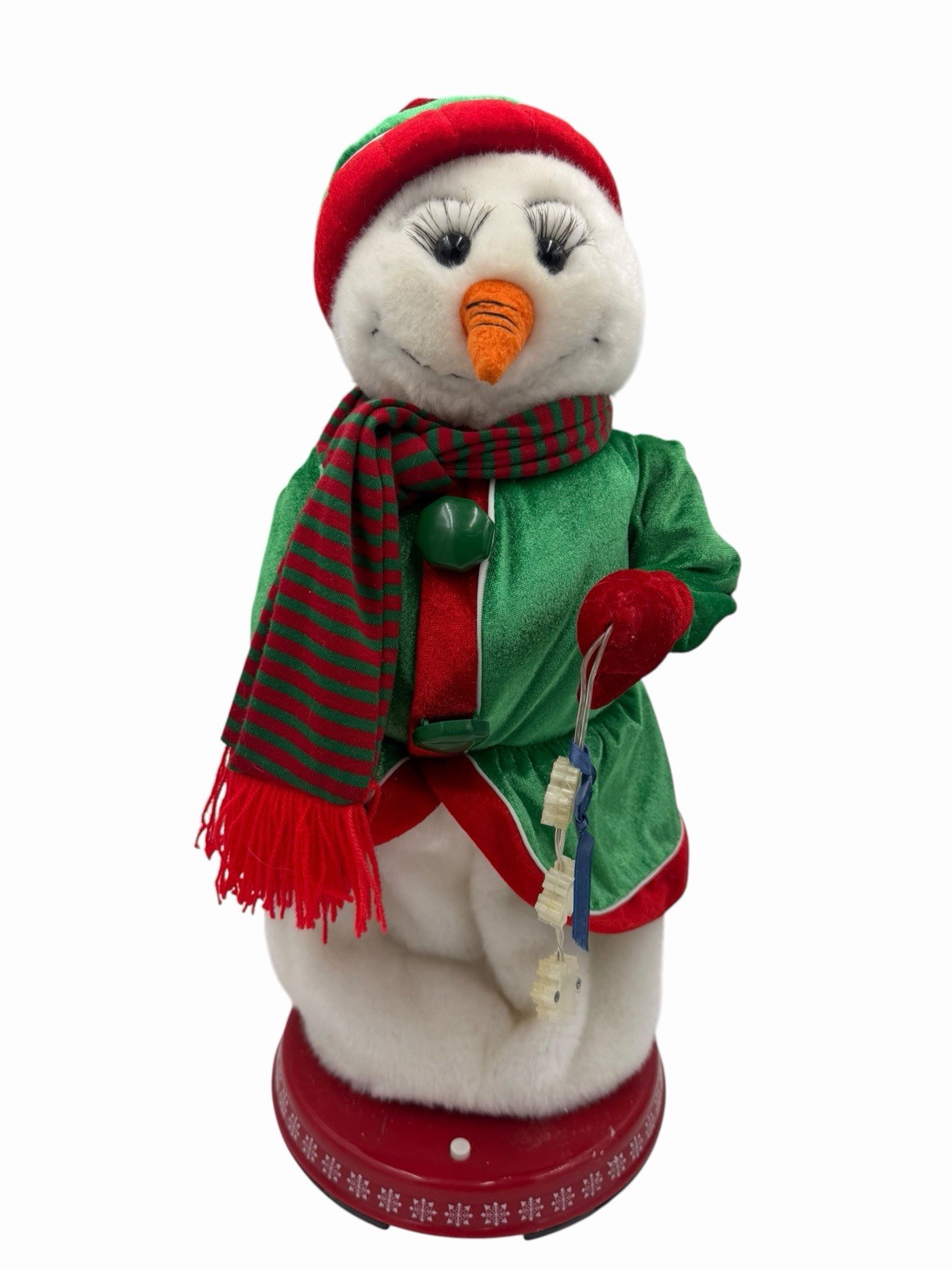 VINTAGE GEMMY SPINNING SNOWFLAKE MRS SNOWMAN VINTAGE GEMMY SPINNING SNOWFLAKE MRS SNOWMAN