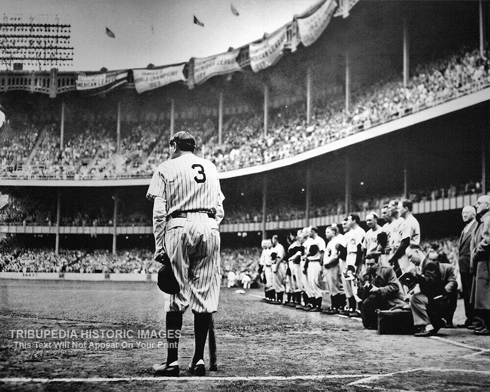 Babe Ruth Retires 1949 Pulitzer Prize Winning Photo - Baseball's Sultan of Swat