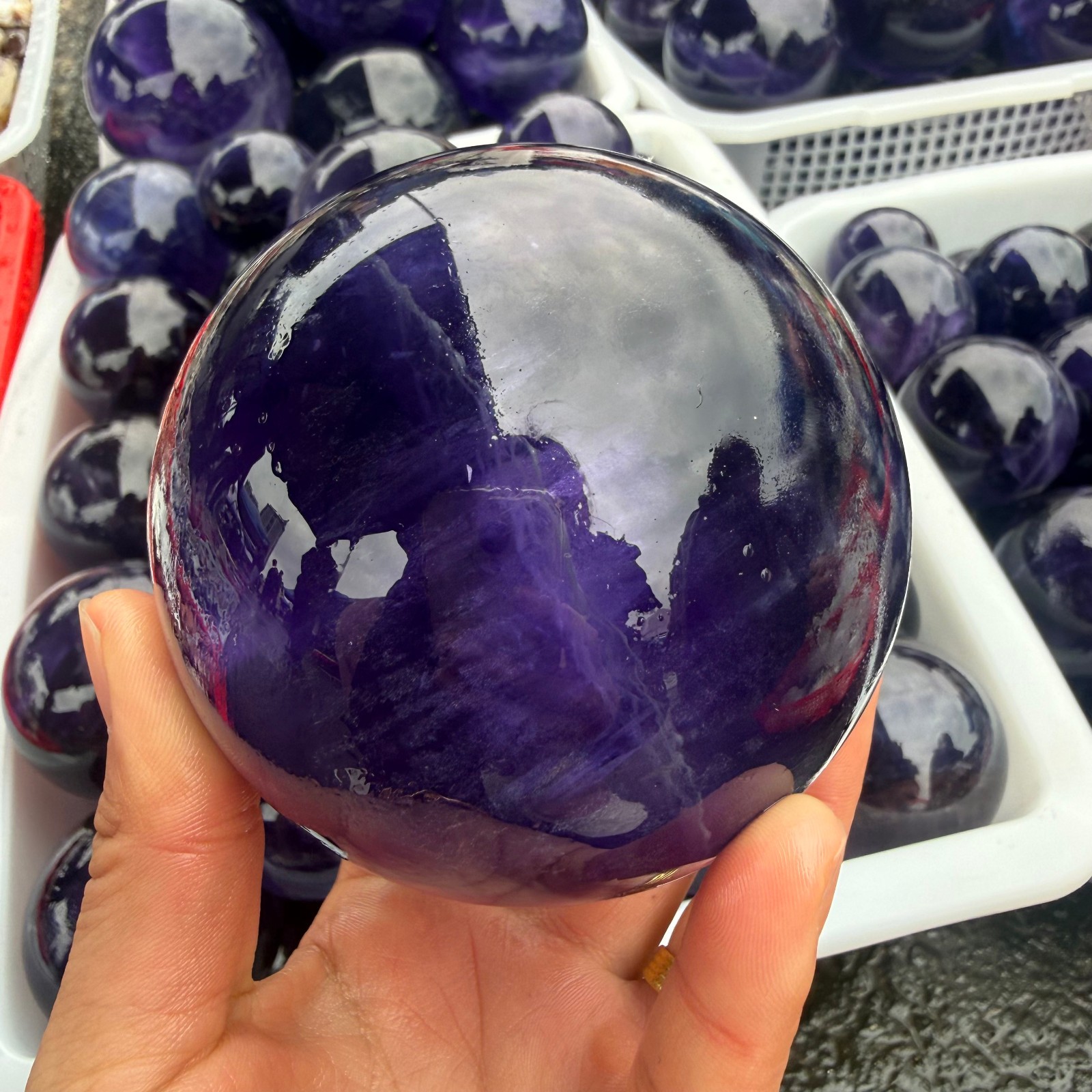 2LB Natural Blue Flourite Ball Crystal Quartz Reiki Healing random 1pc 2LB Natural Blue Flourite Ball Crystal Quartz Reiki Healing random 1pc