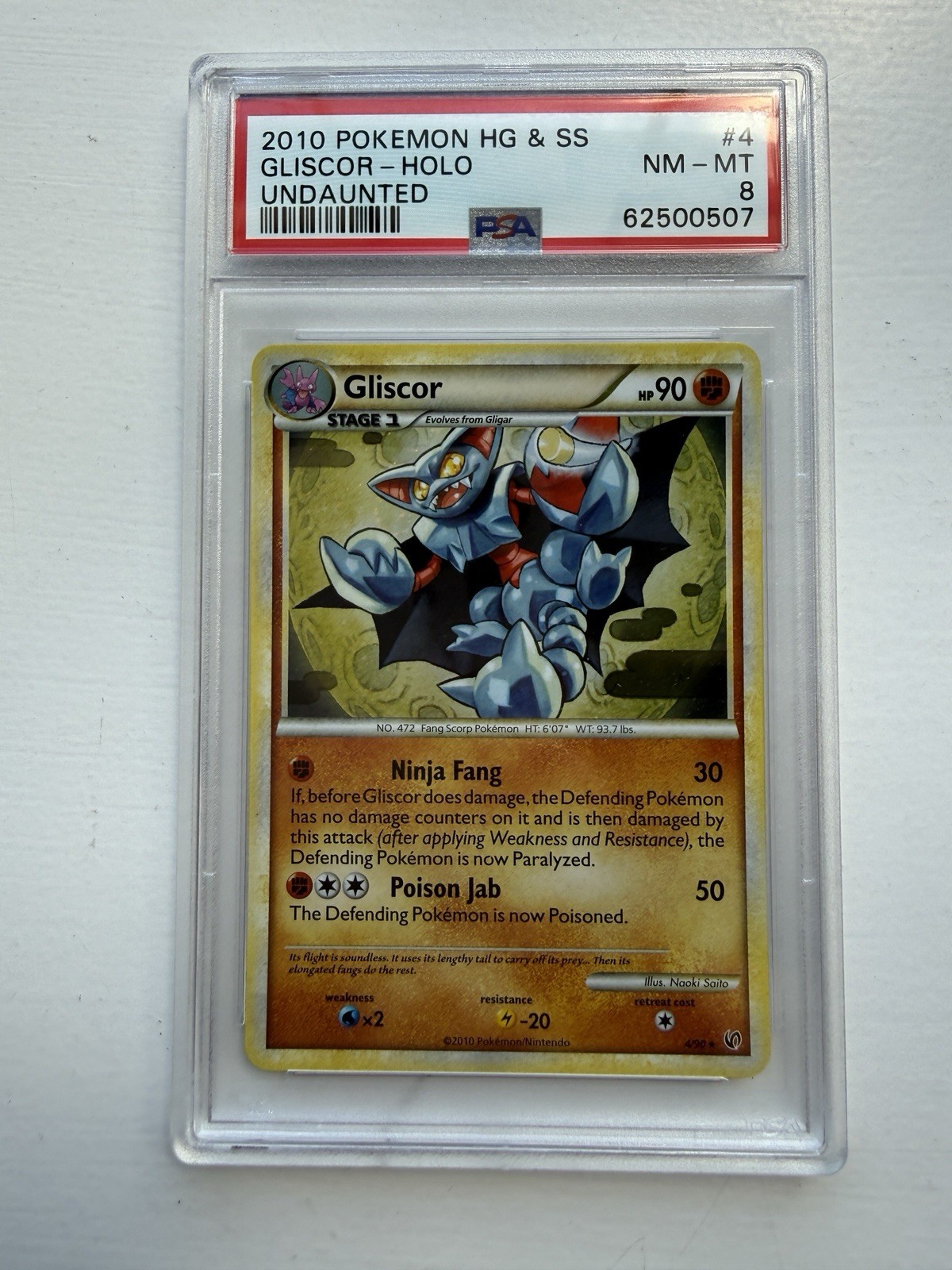 Gliscor Holo | 2010 Undaunted | PSA 8 | Low Pop Gliscor Holo | 2010 Undaunted | PSA 8 | Low Pop