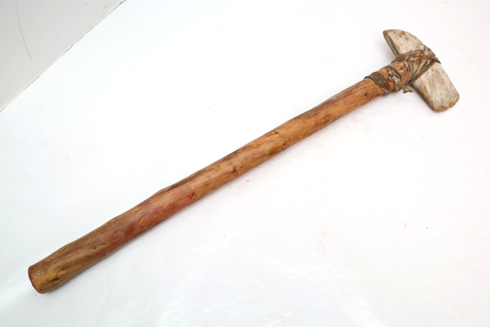 Antique Plains Native American Indian Stone Skull Cracker Tomahawk 24 Antique Plains Native American Indian Stone Skull Cracker Tomahawk 24