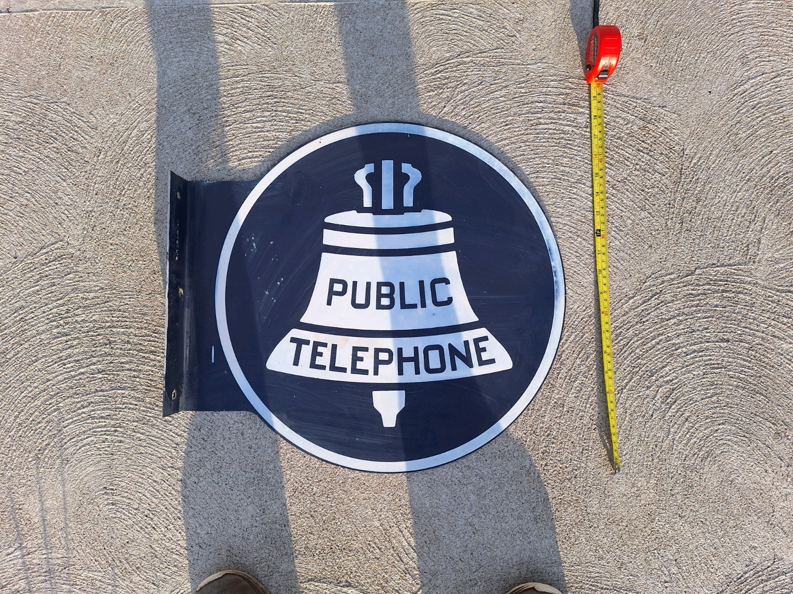 Original Vintage 50's or 60's Aluminum Public Telephone Sign Original Vintage 50's or 60's Aluminum Public Telephone Sign