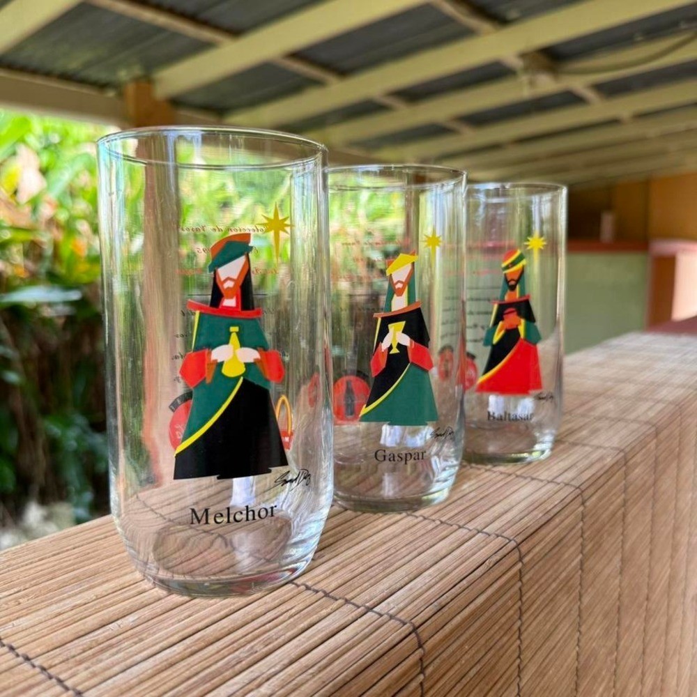 3pc Vintage 1995 Reyes Magos McDonalds Coca Cola Puerto Rico Glasses 3pc Vintage 1995 Reyes Magos McDonalds Coca Cola Puerto Rico Glasses