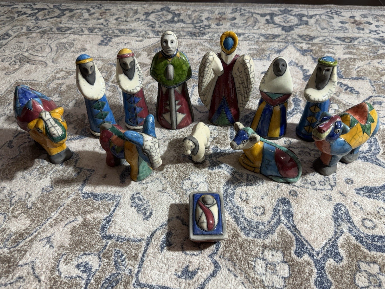 Raku Pottery Nativity Scene Set South Africa - 12 Pieces - Christmas Jesus Raku Pottery Nativity Scene Set South Africa - 12 Pieces - Christmas Jesus