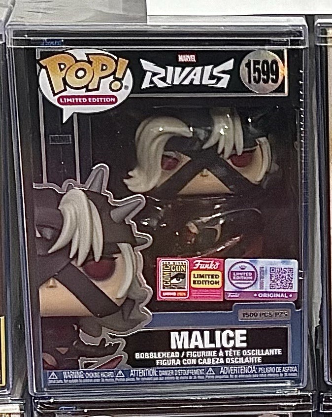 Funko Pop Marvel Rivals: Malice #1599 SDCC 2026 Exclusive LE 1500 Con Sticker