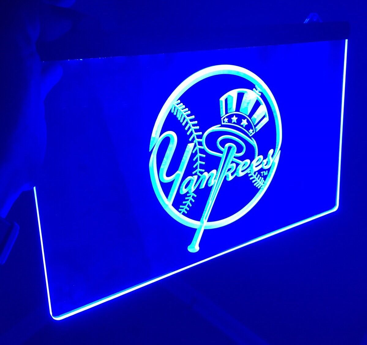 MLB NEW YORK YANKEES LOGO LED Light Sign for Game Room,Office,Bar,Man Cave.