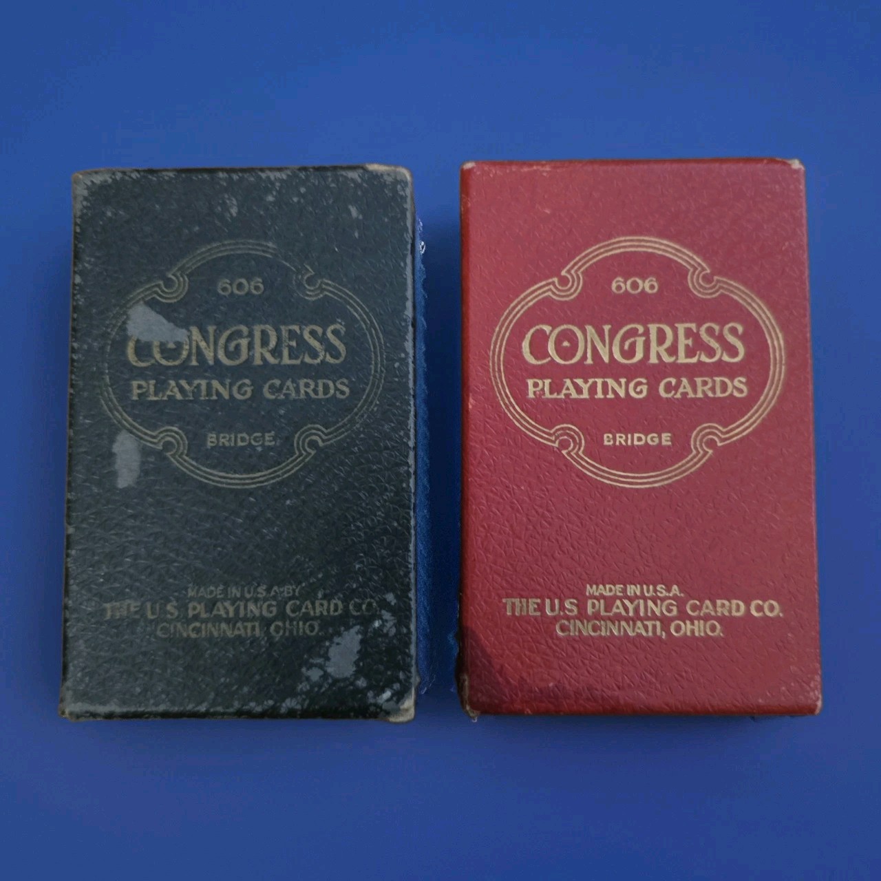 Antique (2) Decks Of Congress 606 Playing Cards Brisge Size Antique (2) Decks Of Congress 606 Playing Cards Brisge Size