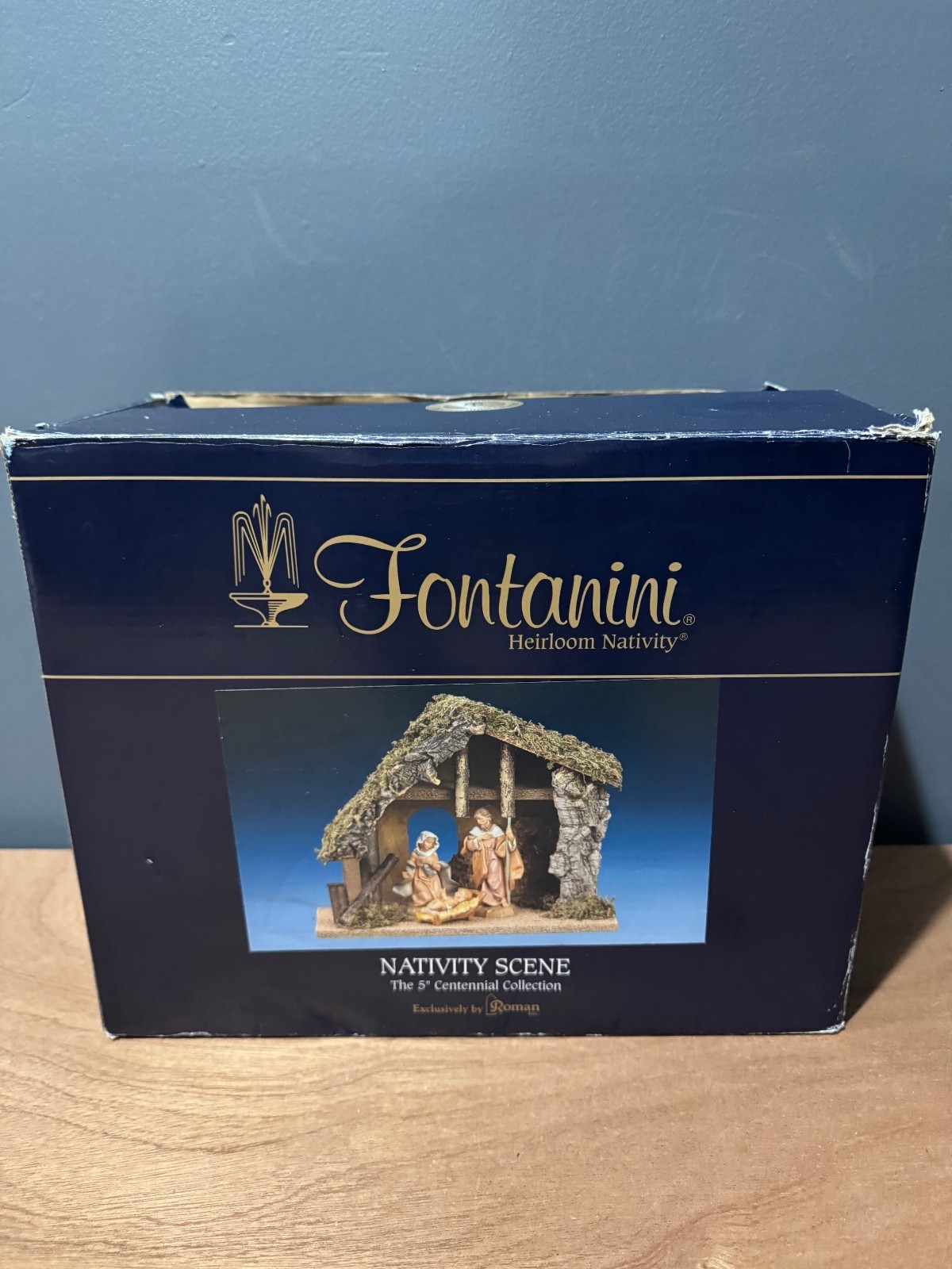 Fontanini by Roman Inc 5” Nativity Scene Starter Set with Creche Stable