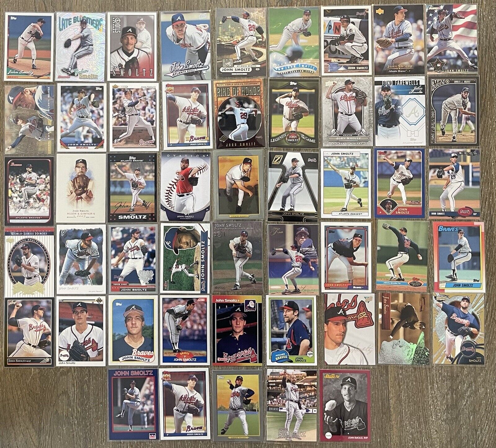 [Lot of 50] John Smoltz HOF - Atlanta Braves - Baseball Card Collection