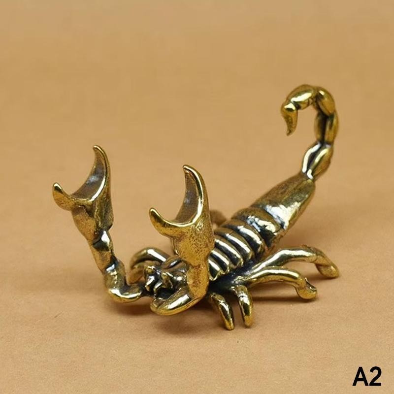 Scorpion Pen Holder Brass Antique Style Animal Desk Ornament Office/home