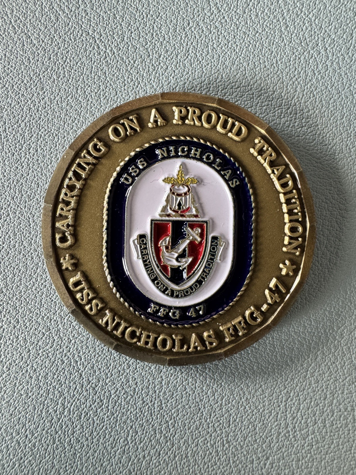 USS NICHOLAS FFG 47 Navy Challenge Coin USN Frigate ship frigate