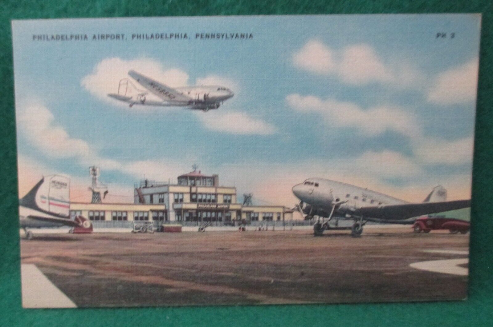 Estate Sale ~ Vintage Postcard - Philadelphia Airport, Philadelphia, Pa.