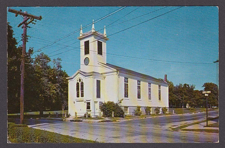 Methodist Church Orient Long Island NY postcard 1950s