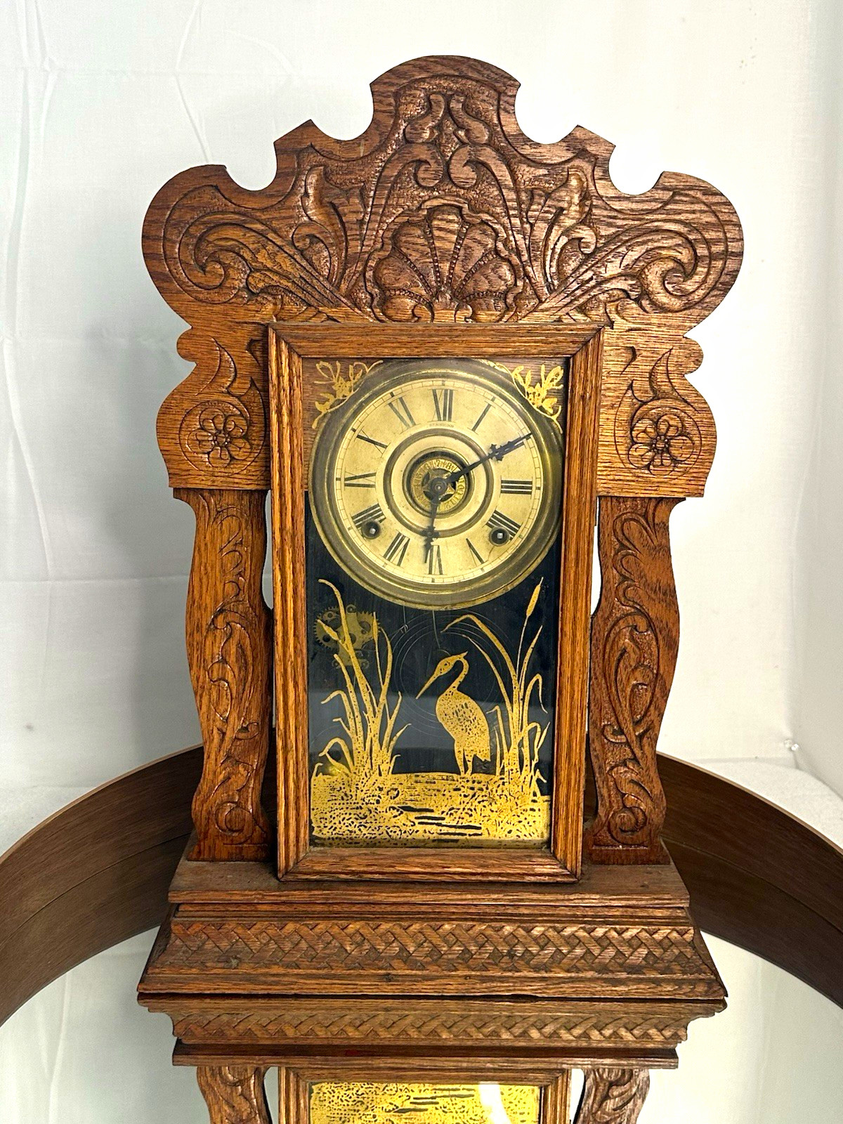 Sessions Antique 8 Day Gingerbread Carved Wood Mantel Clock Circa 1900 Sessions Antique 8 Day Gingerbread Carved Wood Mantel Clock Circa 1900