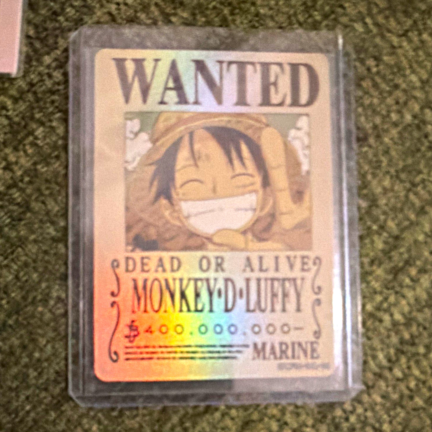 One Piece WANTED Monkey D. Luffy 400,000,000 b Holographic Card English 2023 ccg One Piece WANTED Monkey D. Luffy 400,000,000 b Holographic Card English 2023 ccg