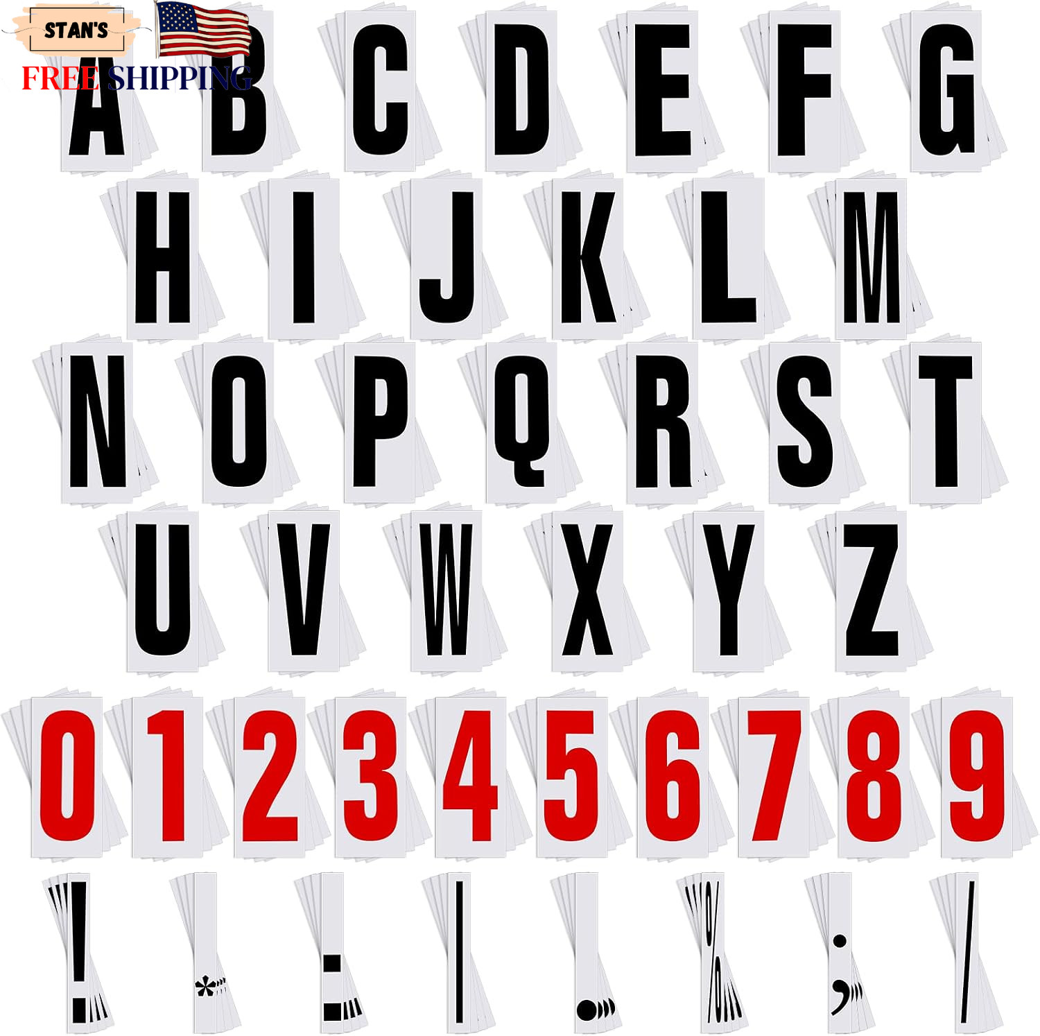 400 Pcs Flexible Marquee Sign Letters & Numbers for Outdoor Black Board NEW...