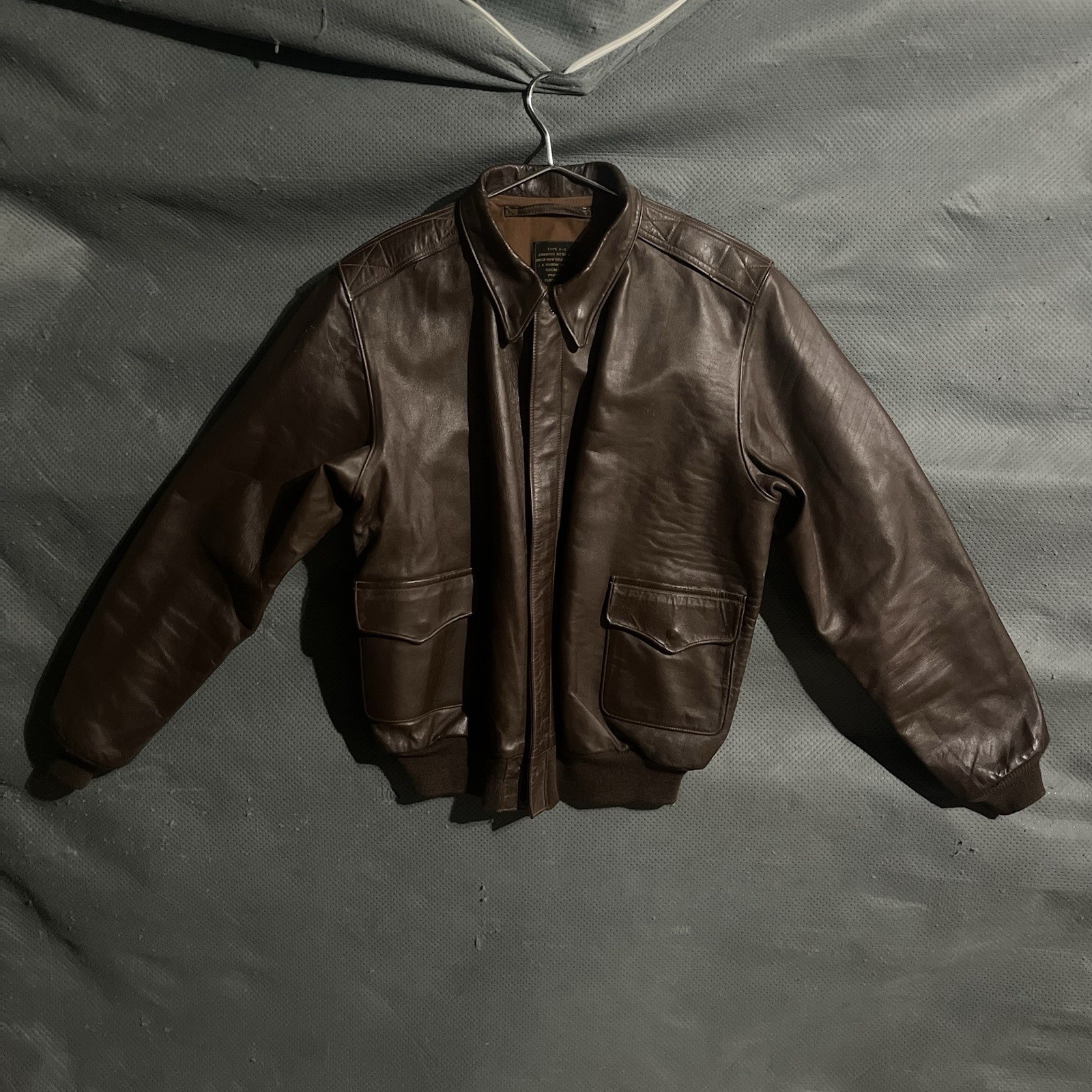 J.A. Dubow vintage WWII US Army Air Forces A-2 Flight Jacket 46 Lost Worlds J.A. Dubow vintage WWII US Army Air Forces A-2 Flight Jacket 46 Lost Worlds