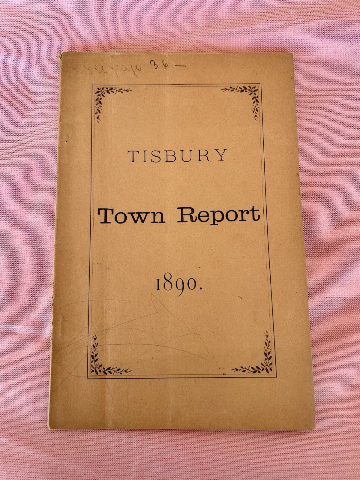 1890 Town Report Tisbury Martha’s Vineyard Herald