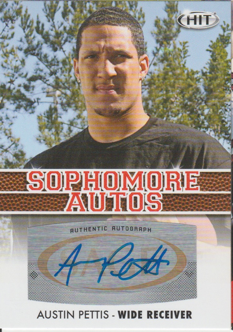 Austin Pettis 2012 Sage HIT Sophomore rookie RC auto autograph card A21