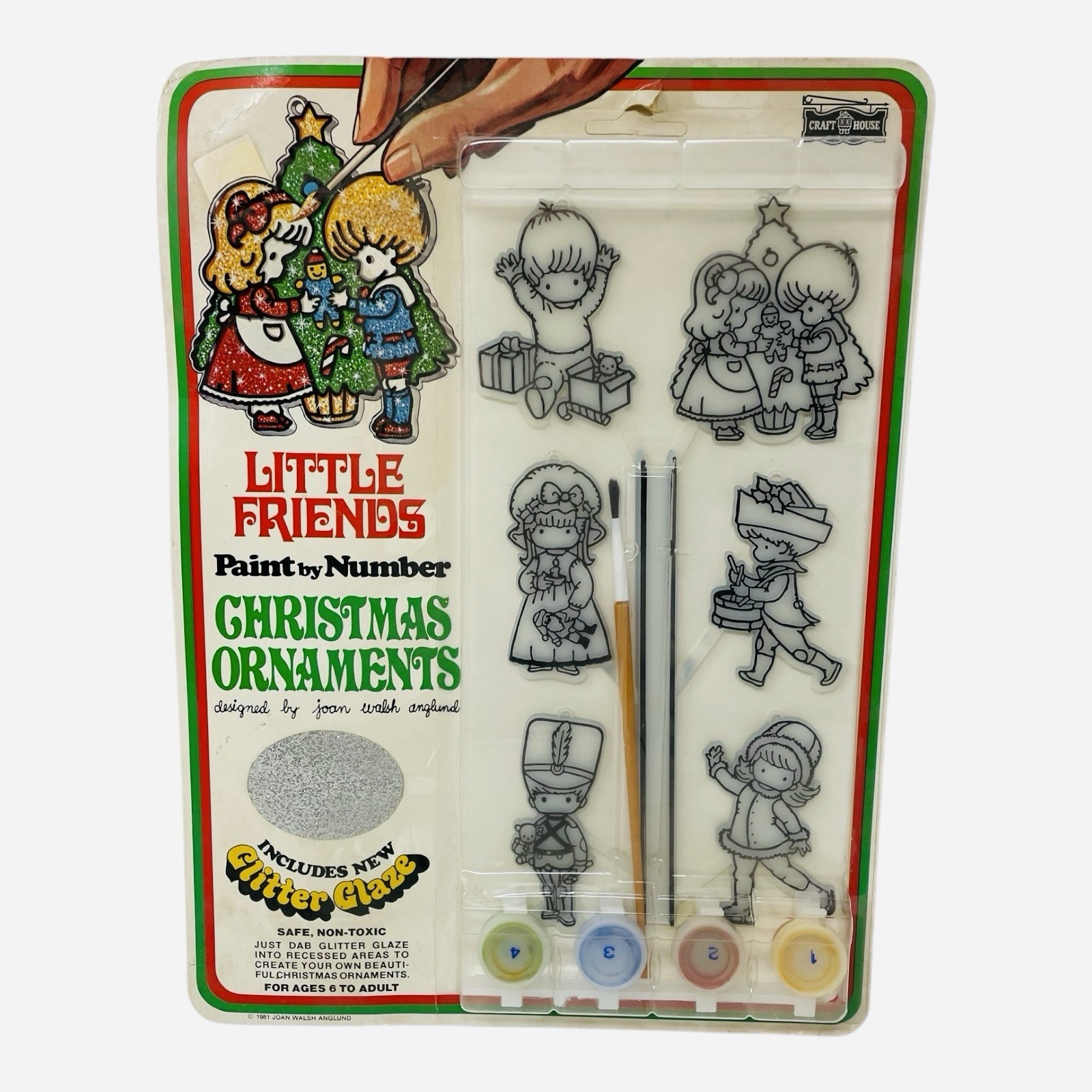 Vintage Little Friends Christmas Glitter Paint By Number Ornaments Kit New Vintage Little Friends Christmas Glitter Paint By Number Ornaments Kit New