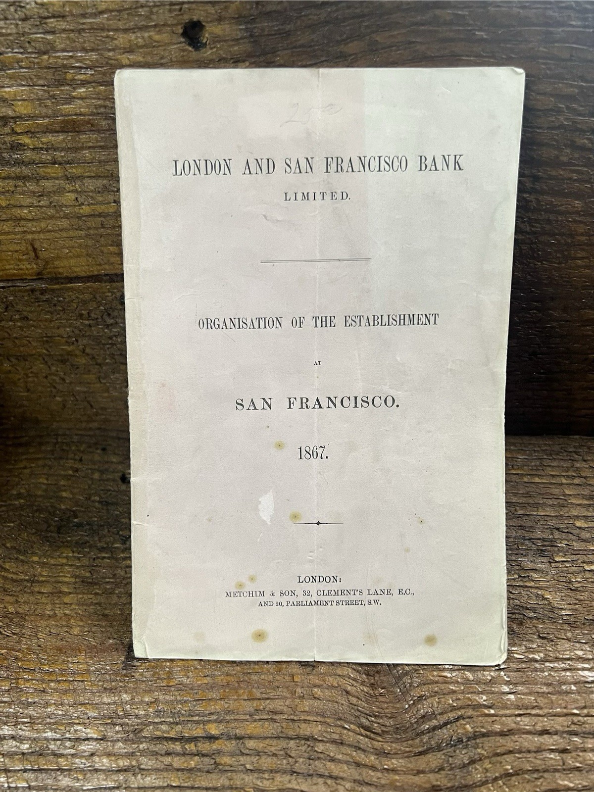 RARE ORIGINAL CALIFORNIA HISTORICAL DOCUMENT ARCHIVE - Offered as a Complete Set