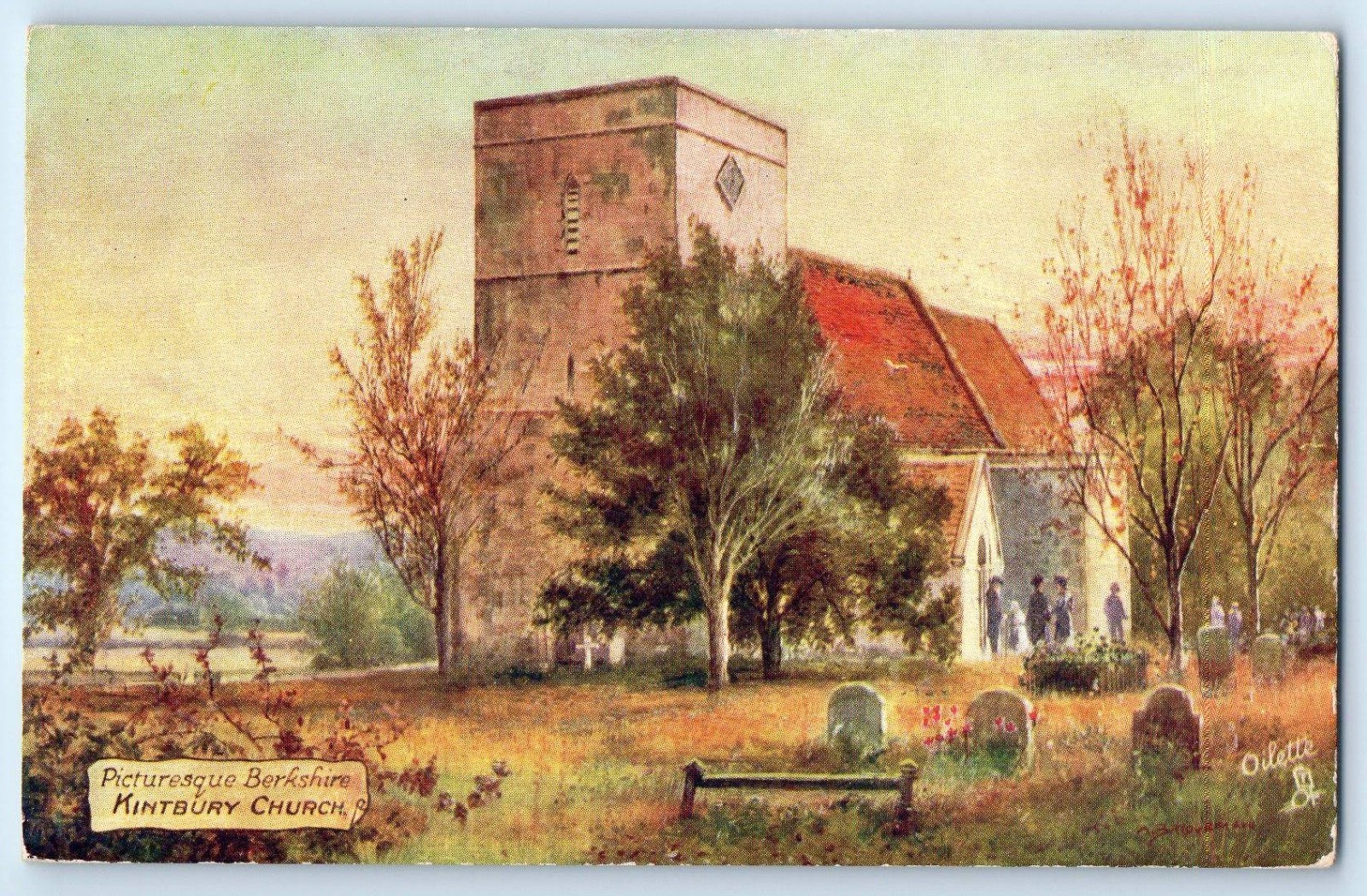 England Postcard Picturesque Berkshire Kintbury Church c1910 Oilette Tuck Art England Postcard Picturesque Berkshire Kintbury Church c1910 Oilette Tuck Art