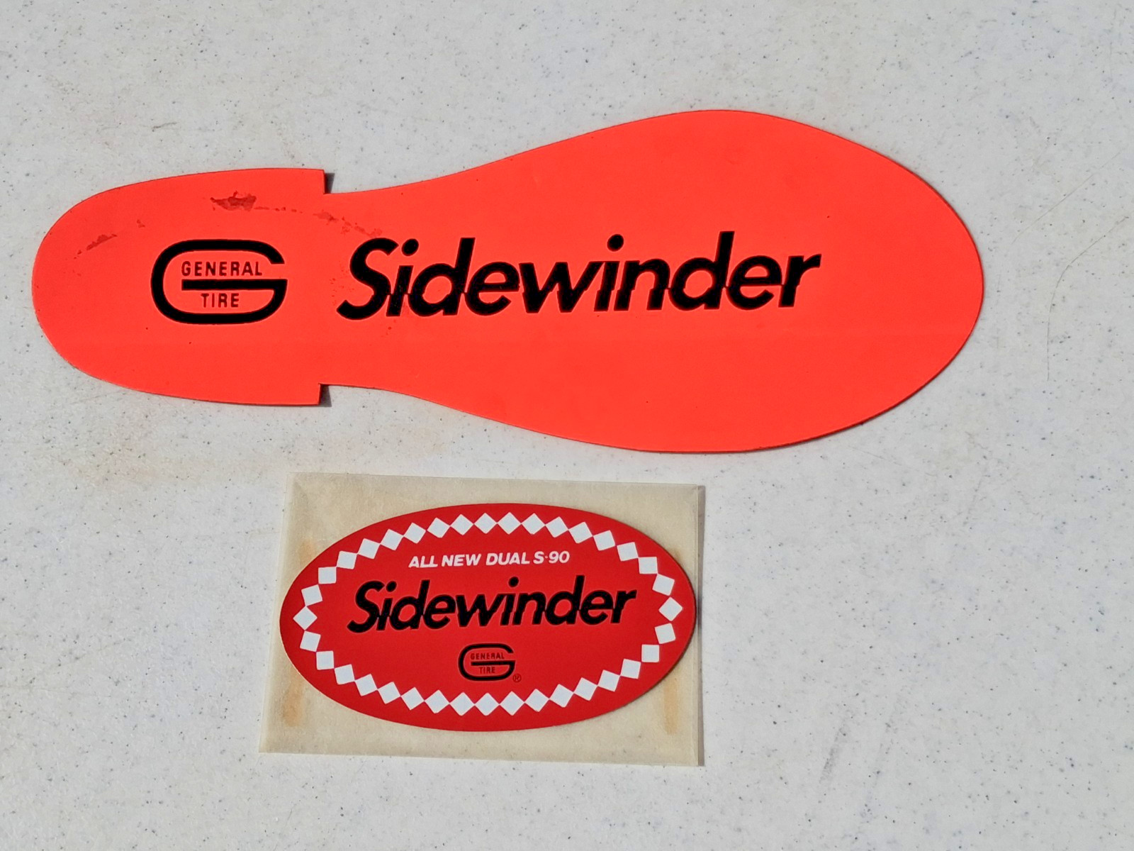 Vintage '68-'69 Sidewinder Tire, Advertising Wall/Window Sticker Set - RARE Adv. Vintage '68-'69 Sidewinder Tire, Advertising Wall/Window Sticker Set - RARE Adv.