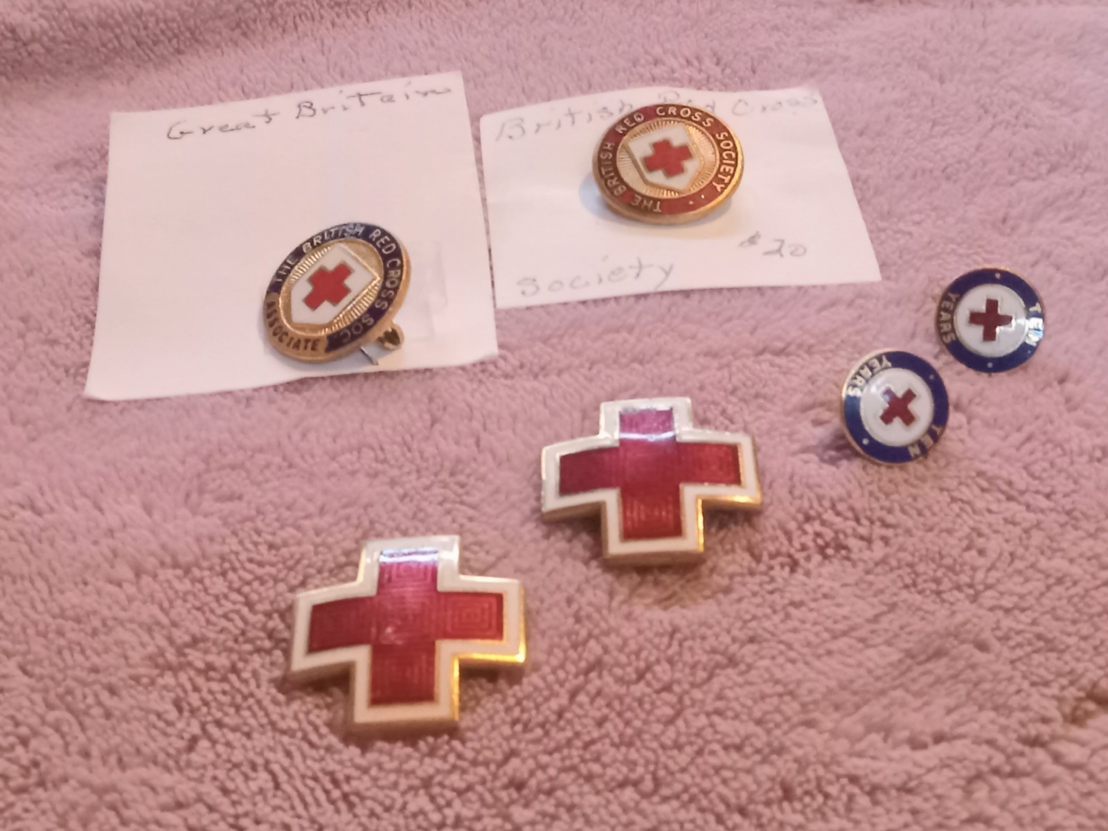 6 Pin Lot British London Amazing American Red Cross Lapel Pins Vtg Estate 6 Pin Lot British London Amazing American Red Cross Lapel Pins Vtg Estate