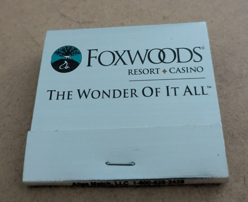Vtg 30-Strike Foxwoods Resort Casino Rare Full Unstruck Matchbook Memorabilia Vtg 30-Strike Foxwoods Resort Casino Rare Full Unstruck Matchbook Memorabilia