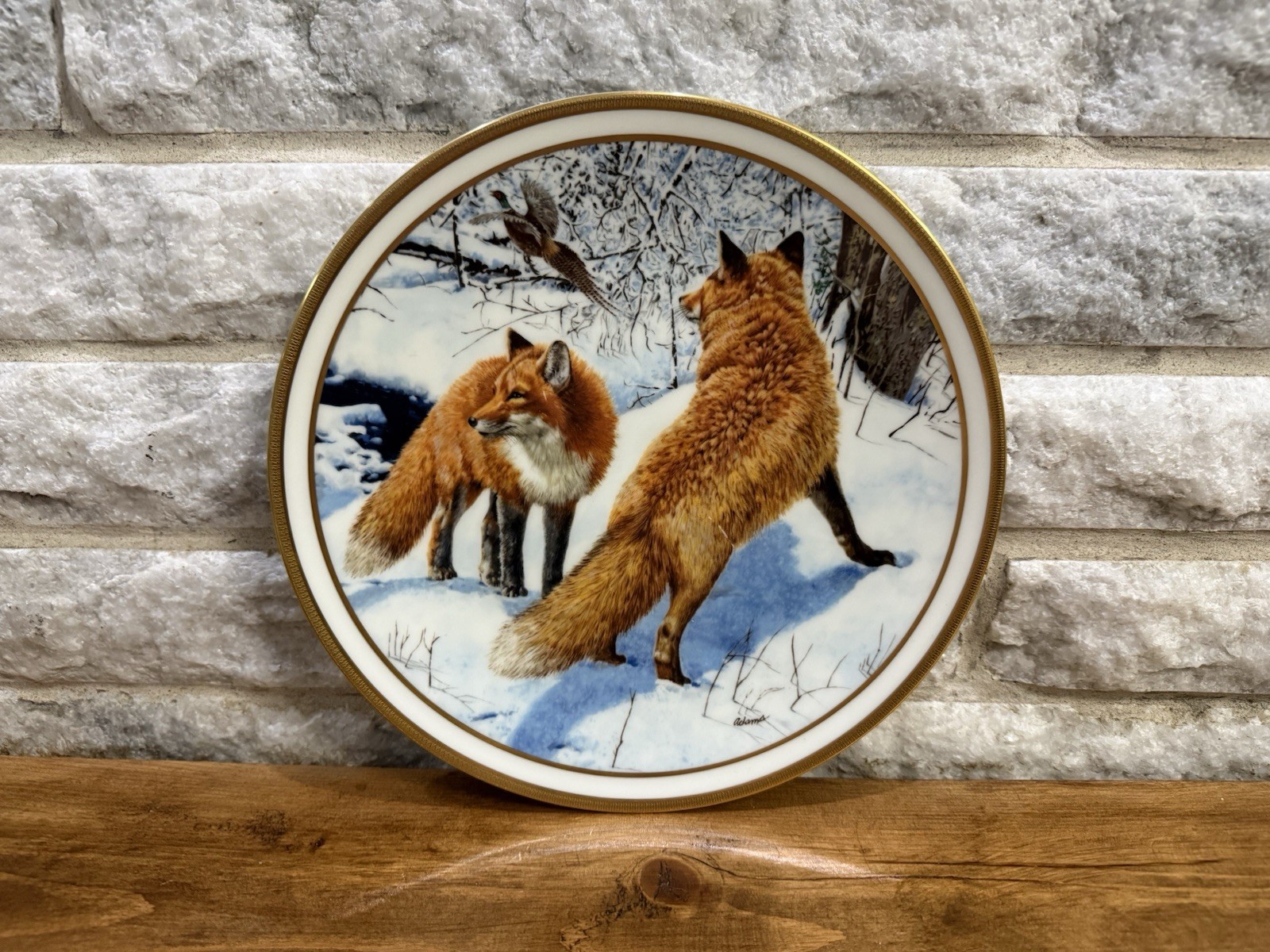 Lenox Limited Edition “The American Wildlife Collection Red Foxes” 1982 