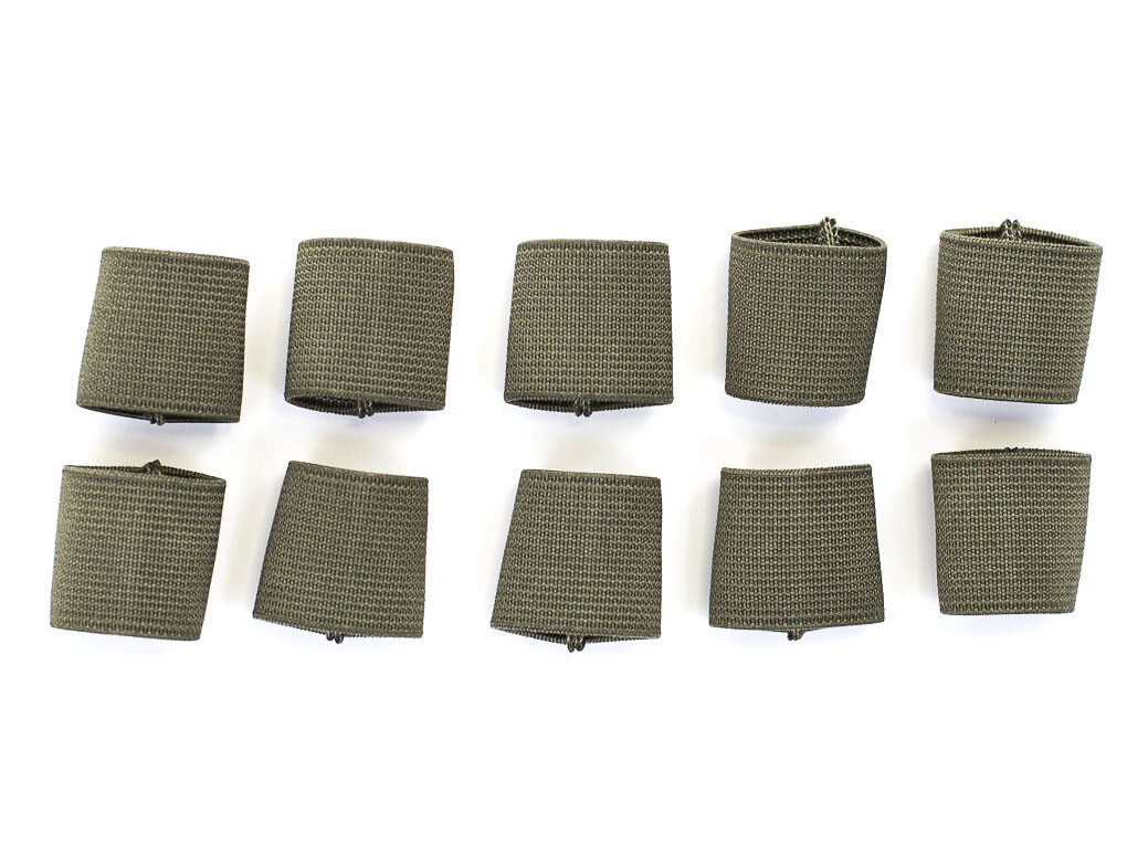 MOLLE Tactical Elastic Webbing Keeper Pack - Ranger Green - For Rucksack Straps MOLLE Tactical Elastic Webbing Keeper Pack - Ranger Green - For Rucksack Straps