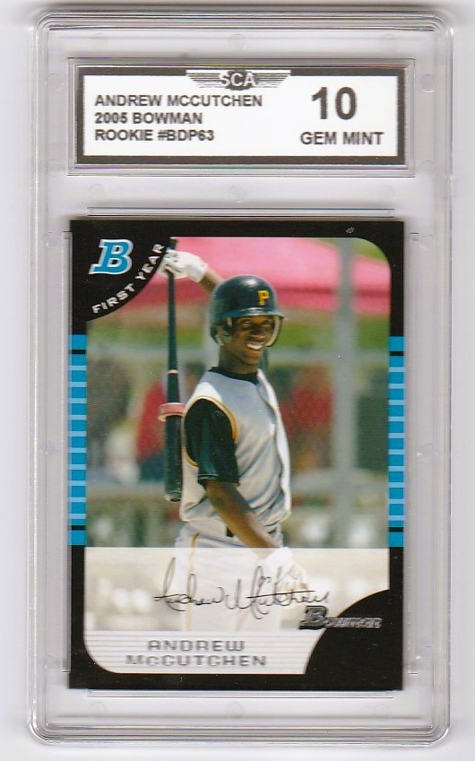 2005 BOWMAN ANDREW MCCUTCHEN ROOKIE BASEBALL CARD PITTSBURGH PIRATES 2005 BOWMAN ANDREW MCCUTCHEN ROOKIE BASEBALL CARD PITTSBURGH PIRATES