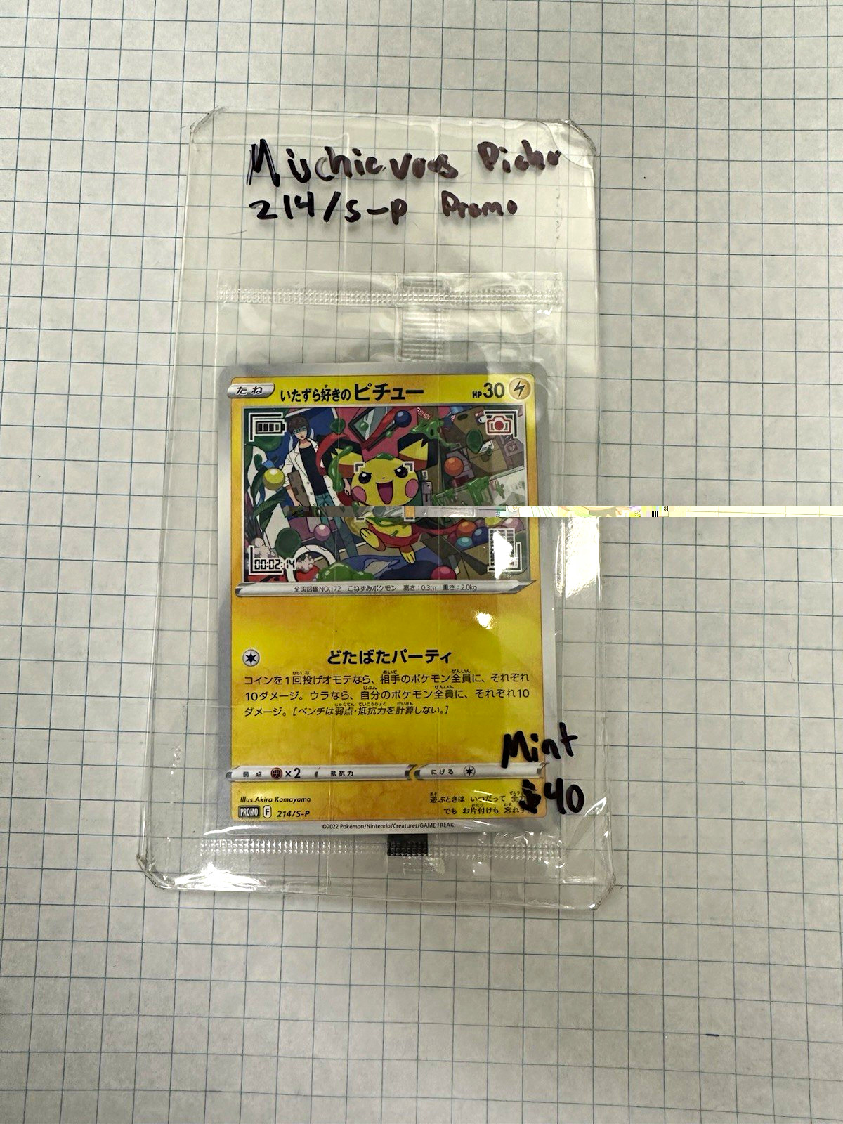 Pokémon Pichu Promo Card 214/S-P Japanese 2022 TCG SEALED Pokémon Pichu Promo Card 214/S-P Japanese 2022 TCG SEALED