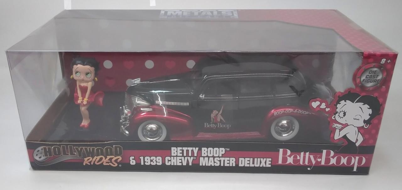 JADA Hollywood Rides 1939 Chevy Mas Betty & Mini Car Collectible JADA Hollywood Rides 1939 Chevy Mas Betty & Mini Car Collectible